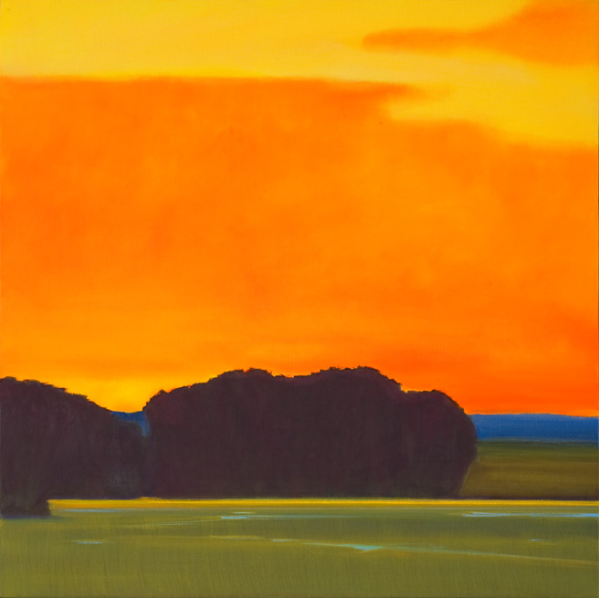 Mahogany Sunset, 24" x 24", oil on canvas
