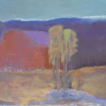 Red Barn Three Trees, 36" x 48", oil on canvas
